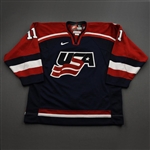 Amonte, Tony*<br>Blue, Olympics Salt Lake City (Mens)<br>Team USA Hockey 2002<br>#11 Size: 52