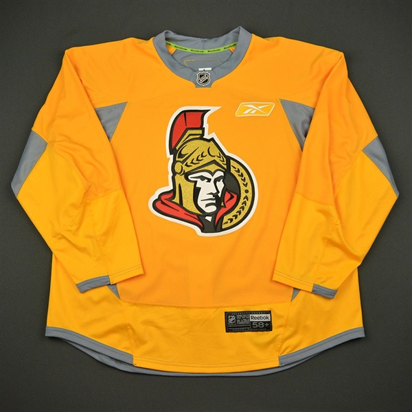 Michalek, Milan<br>Yellow Practice Jersey<br>Ottawa Senators 2010-11<br>#9 Size: 58+