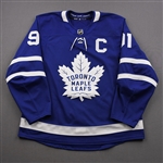 Tavares, John<br>Blue Set 1 w/C - Photo-Matched to 6 Games (January 20 - February 22, 2021)<br>Toronto Maple Leafs 2020-21<br>#91 Size: 56