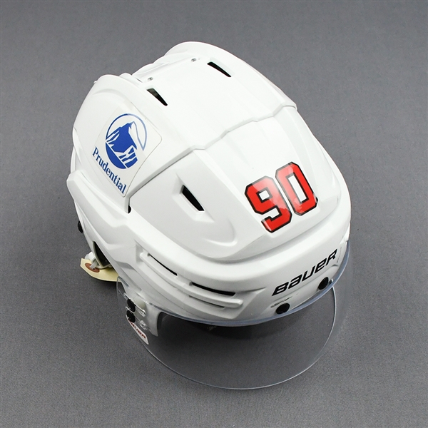 Boqvist, Jesper<br>White, Bauer Helmet w/ Bauer Shield<br>New Jersey Devils 2020-21<br>#90 Size: Medium