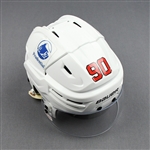 Boqvist, Jesper<br>White, Bauer Helmet w/ Bauer Shield<br>New Jersey Devils 2020-21<br>#90 Size: Medium