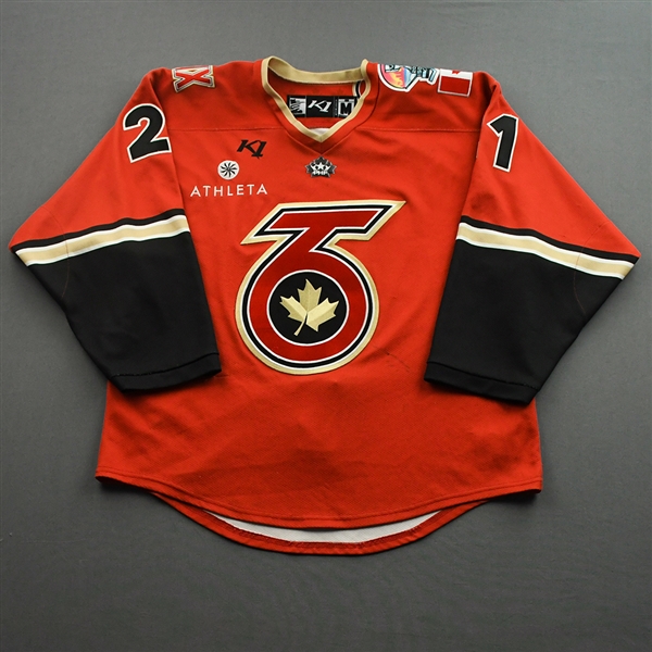 Curlew, Amy<br>Red Set 1 / Playoffs<br>Toronto Six 2021-22<br>#21 Size: MD