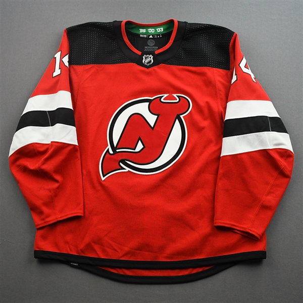 Bastian, Nathan<br>Red Set 1<br>New Jersey Devils 2021-22<br>#14 Size: 58