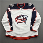 Angle, Tyler<br>White Set 1 - Preseason Only<br>Columbus Blue Jackets 2021-22<br>#39 Size: 56