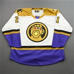 Josling, Sean<br>MARVEL Thanos w/Socks - Worn February 19, 2022 @ Reading Royals (Autographed)<br>Wheeling Nailers 2021-22<br>#21 Size: 56