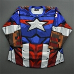 Beaulieu, Phil <br>MARVEL Captain America (Game-Issued) - May 2, 2021 vs. Wichita Thunder<br>Allen Americans 2020-21<br>#5 Size: 56