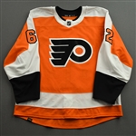 Aube-Kubel, Nicolas<br>Orange Set 2 - Game-Issued (GI)<br>Philadelphia Flyers 2021-22<br>#62 Size: 54