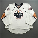 Dubnyk, Devan *<br>White Set 2 <br>Edmonton Oilers 2009-10<br>40 Size: 58G