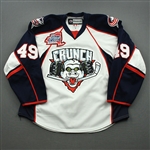 Fritsche, Dan *<br>Mirabito White Outdoor Classic (Periods 1 & 2)<br>Syracuse Crunch 2009-10<br>#49 Size: 56
