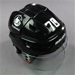 Boqvist, Jesper<br>Black, Bauer Helmet w/ Bauer Shield<br>New Jersey Devils 2021-22<br>#70 Size: Medium
