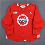 adidas<br>Red Practice Jersey w/ MedStar Health Patch<br>Washington Capitals 2021-22<br> Size: 58