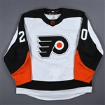 Bellows, Kieffer<br>White Reverse Retro Set 2 - Warm-Up Only<br>Philadelphia Flyers 2022-23<br>#20 Size: 56