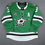 Klingberg, John *<br>Green Set 2 w/A & 25th Anniversary Patch - Photo-Matched<br>Dallas Stars 2017-18<br>#3 Size: 56