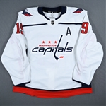 Backstrom, Nicklas<br>White Set 1 w/A - Game-Issued (GI)<br>Washington Capitals 2022-23<br>#19 Size: 56