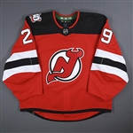 Blackwood, Mackenzie<br>Red Set 2 w/ 40th Anniversary Patch<br>New Jersey Devils 2022-23<br>#29 Size: 58G
