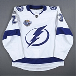 Brown, J.T. *<br>White w/ 2018 All-Star Patch & NHL Centennial Patch - Photo-Matched<br>Tampa Bay Lightning 2017-18<br>#23 Size: 54