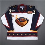 Exelby, Garnet *<br>White YoungStars - Game-Issued (GI)<br>Atlanta Thrashers 2003-04<br>#2 Size: 56