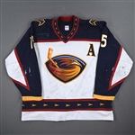 Brunette, Andrew *<br>White w/A (NHL 2000 Patch Removed)<br>Atlanta Thrashers 1999-00<br>#15 Size: 54