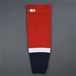 Ovechkin, Alex<br>Red - adidas Sock - December 15, 2022 vs. Dallas Stars (Single Sock) - PHOTO-MATCHED<br>Washington Capitals 2022-23<br>#8 Size: Large