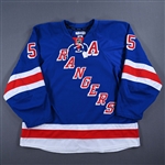 Girardi, Dan *<br>Blue w/A - Autographed<br>New York Rangers 2013-14<br>#5 Size: 58