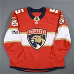 Ekblad, Aaron *<br>Red Set 1 - w/ NHL Centennial Patch<br>Florida Panthers 2017-18<br>#5 Size: 58