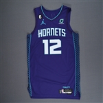 Oubre Jr., Kelly<br>Purple Statement Edition - Worn 2 Games - (2/25/23, 3/11/23)<br>Charlotte Hornets 2022-23<br>#12 Size: 46+6