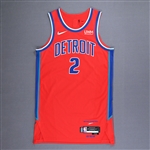 Cunningham, Cade *<br>Red City Edition - Autographed<br>Detroit Pistons 2021-22<br>#2 Size: 48 + 6