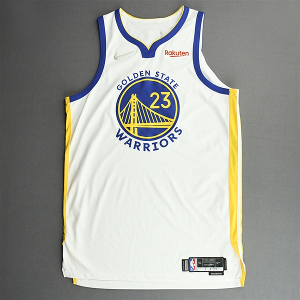 Green, Draymond<br>White Association Edition - 2022 NBA Playoffs - Western Conference First Round - Game 3 - Worn 4/21/22<br>Golden State Warriors 2021-22<br>#23 Size: 52+4