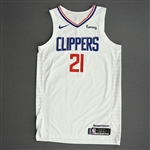 Beverley, Patrick<br>White Association Edition - Worn 2/10/21 - 1st Half <br>Los Angeles Clippers 2020-21<br>#21 Size: 48+4