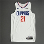 Beverley, Patrick<br>White Association Edition - 2021 NBA Playoffs - Western Conference First Round - Game 3 - Worn 5/28/21 - 1 of 2<br>Los Angeles Clippers 2020-21<br>#21 Size: 48+4