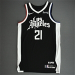 Beverley, Patrick<br>Black City Edition - 2021 NBA Playoffs - Western Conference Semifinals - Worn 6/18/2021 - 1st Half<br>Los Angeles Clippers 2020-21<br>#21Size: 48+4
