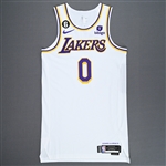 Harrison, Shaquille<br>White Association Edition - 2023 NBA Playoffs - Western Conference Finals - Game 3 - Worn 5/20/2023<br>Los Angeles Lakers 2022-23<br>#0 Size: 46+6