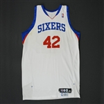 Brand, Elton *<br>White Set 2 - Photo-Matched to 4 Games - Worn 4 Games 3/12/10, 3/22/10, 4/3/10, and 4/9/10)<br>Philadelphia 76ers 2009-10<br>#42 Size: 50+4
