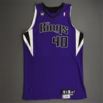 Brockman, Jon<br>Purple Set 1 w/25th Anniversary Patch<br>Sacramento Kings 2009-10<br>#40 Size: 50+4