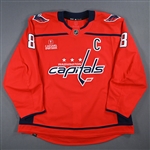 Ovechkin, Alex<br>Red Set 1A w/C - NHL Record 300th Career Power-Play Goal - 823rd Career Goal - 2 Preseason & 3 Regular Season Games<br>Washington Capitals 2023-24<br>#8 Size: 60