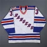 Amonte, Tony *<br>White - Photo-Matched<br>New York Rangers 1992-93<br>#33 Size: 52
