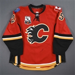 Moss, David *<br>Red Set 1 w/ 30th Anniversary Patch<br>Calgary Flames 2009-10<br>#25 Size: 58