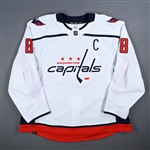 Ovechkin, Alex<br>White Set 1B w/C - 1499th NHL Point - 4 Games<br>Washington Capitals 2023-24<br>#8 Size: 60