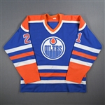 Gregg, Randy *<br>Blue - Stanley Cup Finals<br>Edmonton Oilers 1983-84<br>#21 
