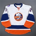 Bailey, Josh *<br>White w/ Tradition on Ice Patch<br>New York Islanders 2014-15<br>#12 Size: 56