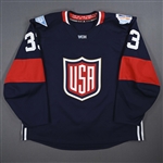 Byfuglien, Dustin *<br>Blue - World Cup of Hockey - September 20, 2016, 1st Period<br>Team USA 2016<br>#33 Size: 58