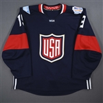 Dubinsky, Brandon *<br>Blue - World Cup of Hockey - Game-Issued (GI)<br>Team USA 2016<br>#19 Size: 56