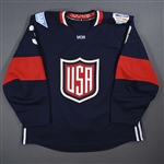 Johnson, Jack *<br>Blue - World Cup of Hockey - Game-Issued (GI)<br>Team USA 2016<br>#3 Size: 56