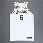James, LeBron<br>Association Edition - Worn 1/22/2023 (Recorded a Double-Double)<br>Los Angeles Lakers 2022-23<br>#6 Size: 54+6