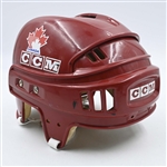 Lindros, Eric *<br>Red CCM Helmet - 1992 Winter Olympics - Video-Matched to Gold Medal Game<br>Team Canada 1992<br>#88 