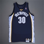 Jones, Dahntay<br>Navy Set 1<br>Memphis Grizzlies 2006-07<br>#30 Size: 48+2
