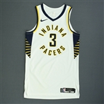 Holiday, Aaron<br>White Association Edition - Worn 12/10/18<br>Indiana Pacers 2018-19<br>#3 Size: 46+4
