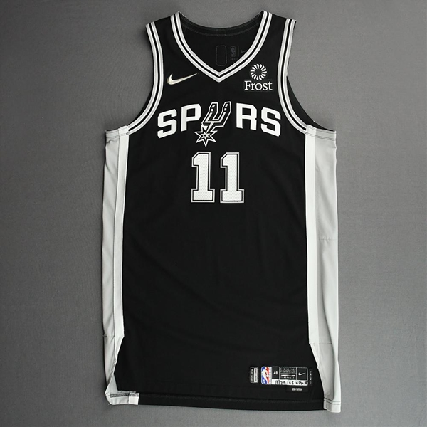 Primo, Joshua<br>Black Icon Edition - Worn 11/29/21<br>San Antonio Spurs 2021-22<br>#11 Size: 48+4