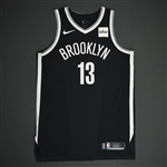 Acy, Quincy<br>NBA Mexico City Games 2017 - Worn In 2 Games<br>Brooklyn Nets 2017-18<br>#13 Size: 50+4
