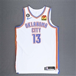 Dieng, Ousmane<br>White Association Edition - Worn 10/25/2022<br>Oklahoma City Thunder 2022-23<br>#13 Size: 50+4